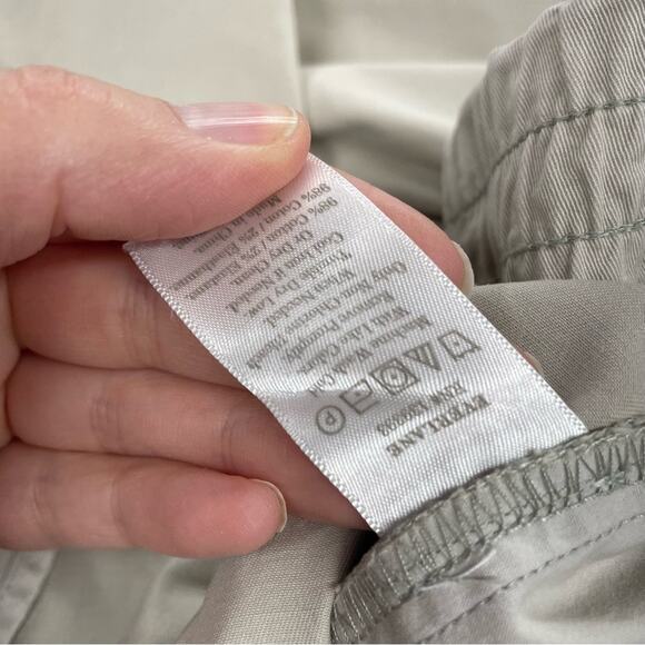 Everlane Cream Pull On Elastic Waist Straight Leg Trouser Pants 8 - Picture 7 of 8